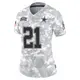 Limited Arctic Camo Women's Deion Sanders Dallas Cowboys 2024 Salute to Service Jersey