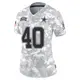 Limited Arctic Camo Women's Hunter Luepke Dallas Cowboys 2024 Salute to Service Jersey