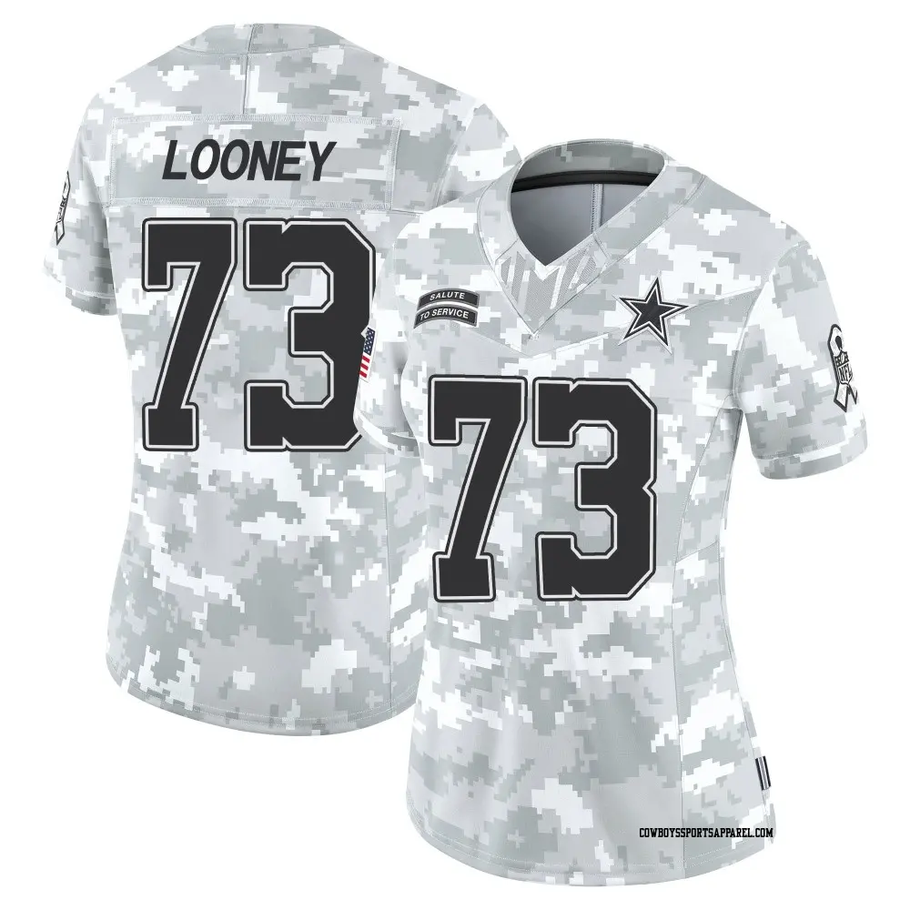 Limited Arctic Camo Women's Joe Looney Dallas Cowboys 2024 Salute to Service Jersey