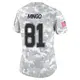 Limited Arctic Camo Women's Jonathan Mingo Dallas Cowboys 2024 Salute to Service Jersey