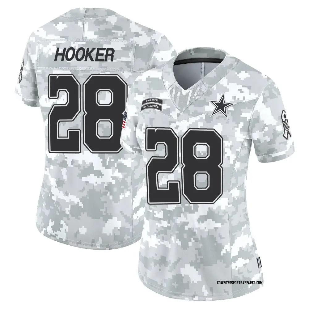 Limited Arctic Camo Women's Malik Hooker Dallas Cowboys 2024 Salute to Service Jersey