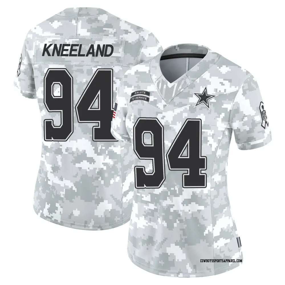 Limited Arctic Camo Women's Marshawn Kneeland Dallas Cowboys 2024 Salute to Service Jersey