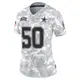 Limited Arctic Camo Women's Sean Lee Dallas Cowboys 2024 Salute to Service Jersey