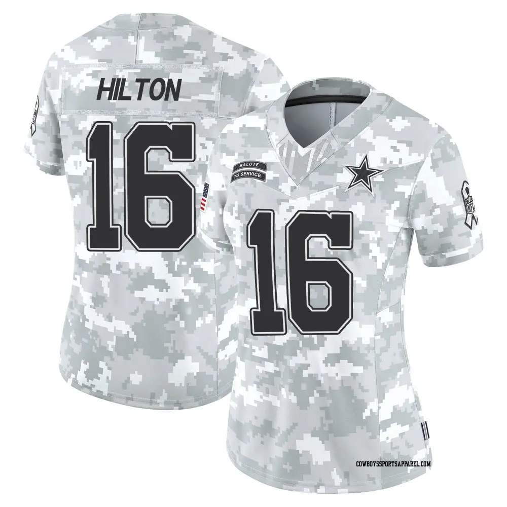 Limited Arctic Camo Women's T.Y. Hilton Dallas Cowboys 2024 Salute to Service Jersey