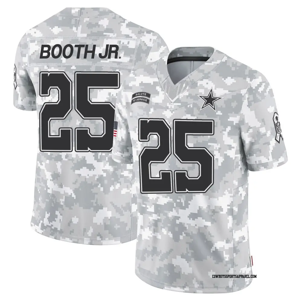 Limited Arctic Camo Youth Andrew Booth Jr. Dallas Cowboys 2024 Salute to Service Jersey