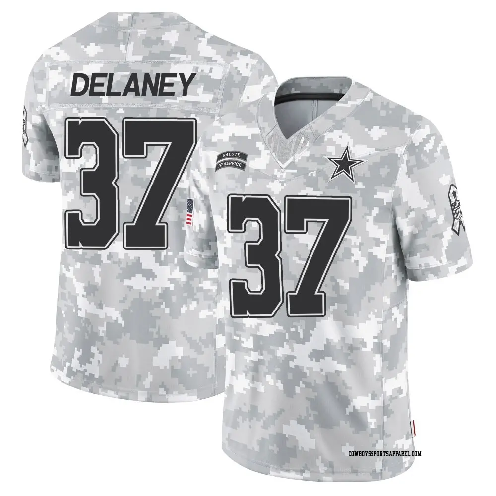 Limited Arctic Camo Youth Dee Delaney Dallas Cowboys 2024 Salute to Service Jersey