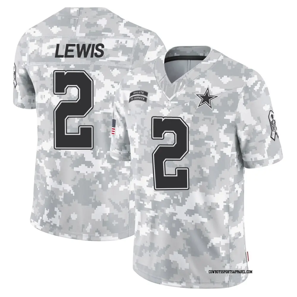 Limited Arctic Camo Youth Jourdan Lewis Dallas Cowboys 2024 Salute to Service Jersey