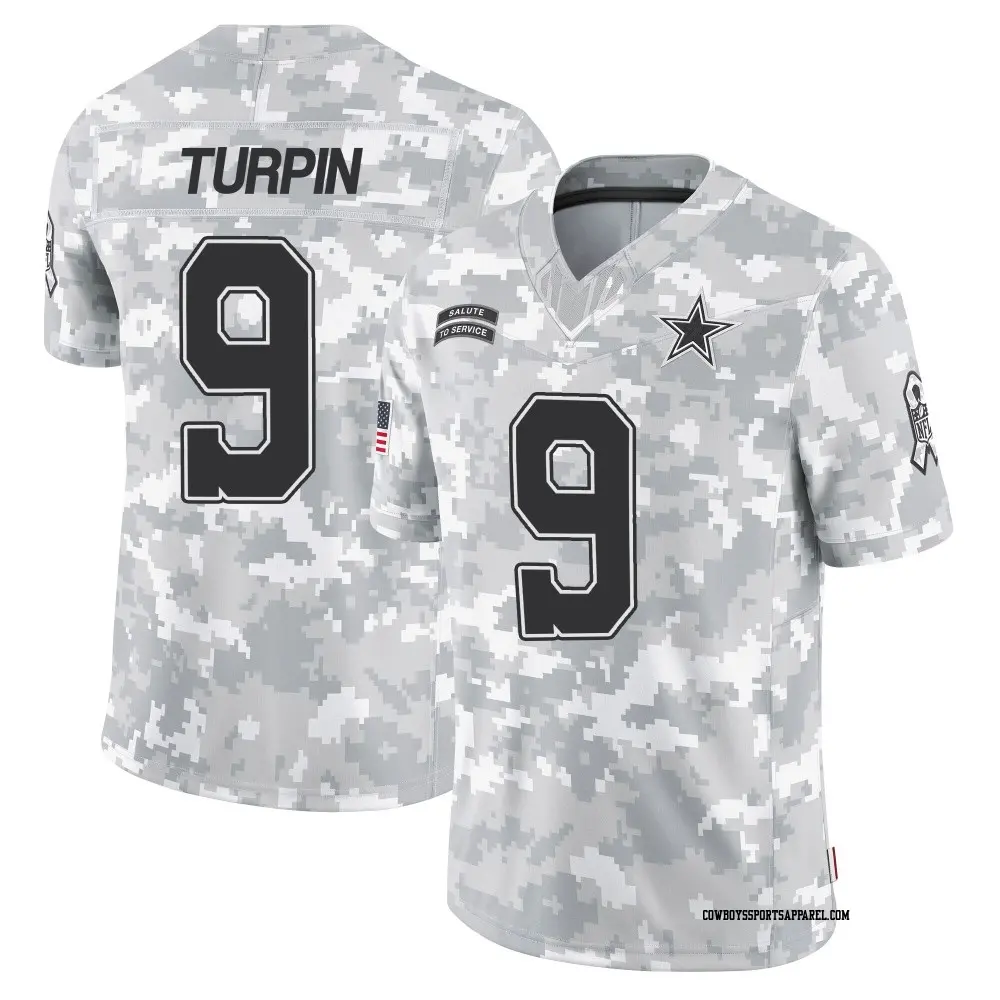 Limited Arctic Camo Youth KaVontae Turpin Dallas Cowboys 2024 Salute to Service Jersey