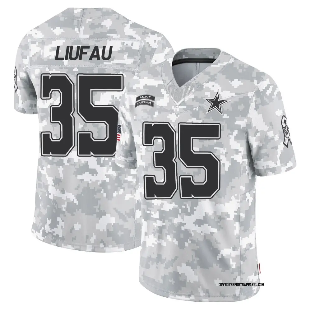 Limited Arctic Camo Youth Marist Liufau Dallas Cowboys 2024 Salute to Service Jersey