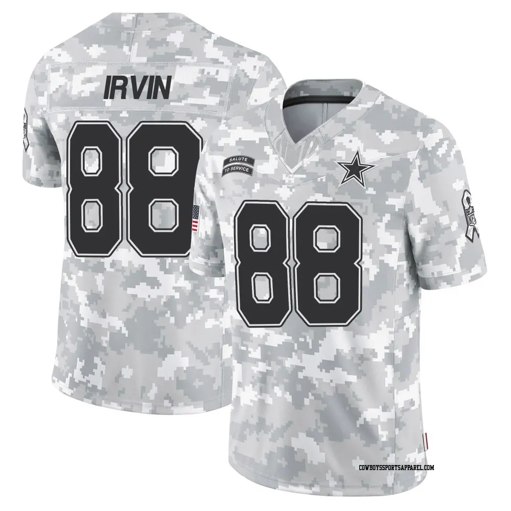 Limited Arctic Camo Youth Michael Irvin Dallas Cowboys 2024 Salute to Service Jersey