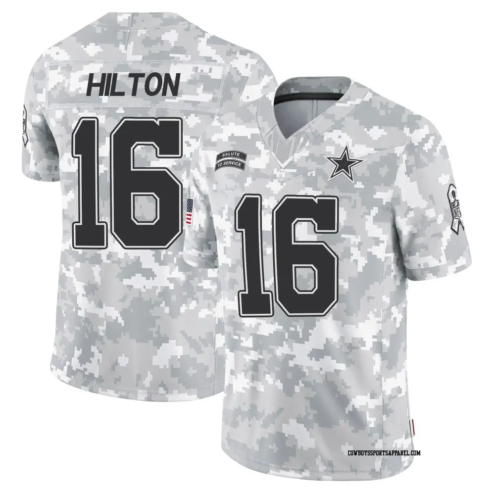 Limited Arctic Camo Youth T.Y. Hilton Dallas Cowboys 2024 Salute to Service Jersey