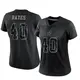 Limited Black Women's Bill Bates Dallas Cowboys Reflective Jersey