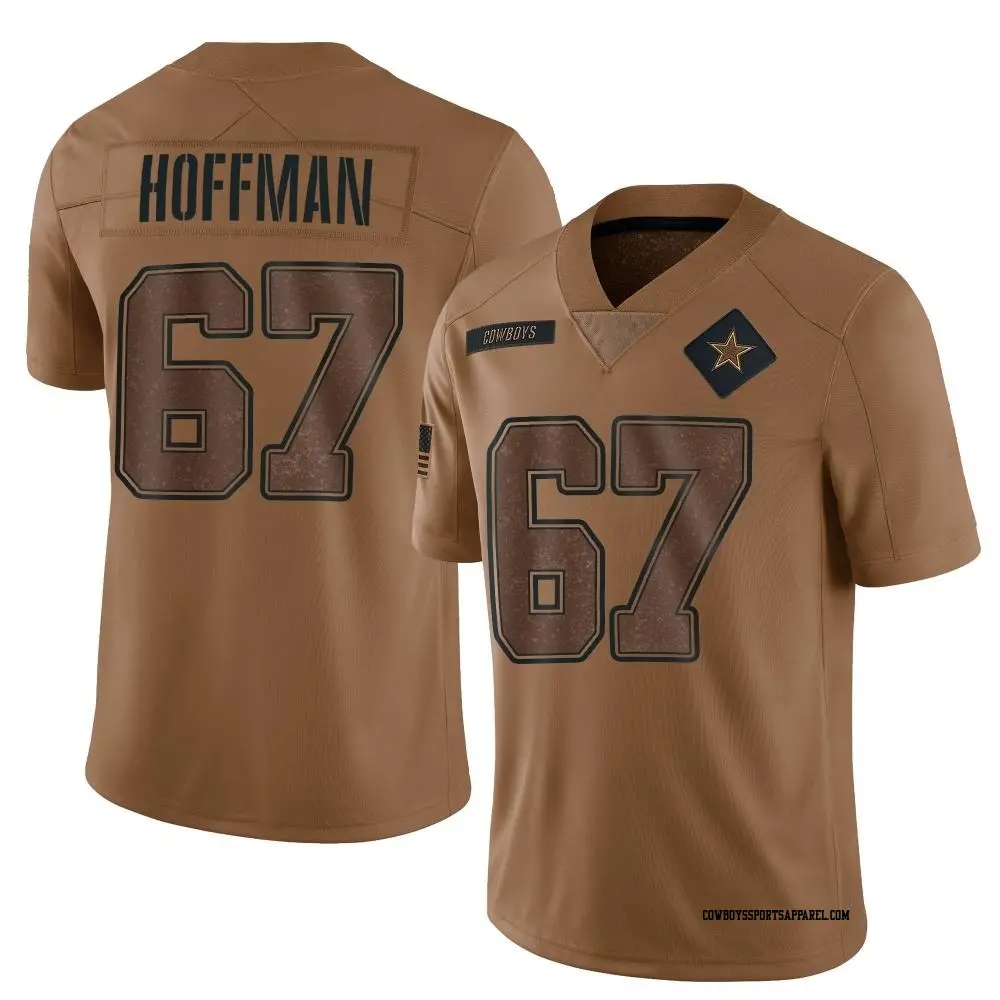 Limited Brown Men's Brock Hoffman Dallas Cowboys 2023 Salute To Service Jersey