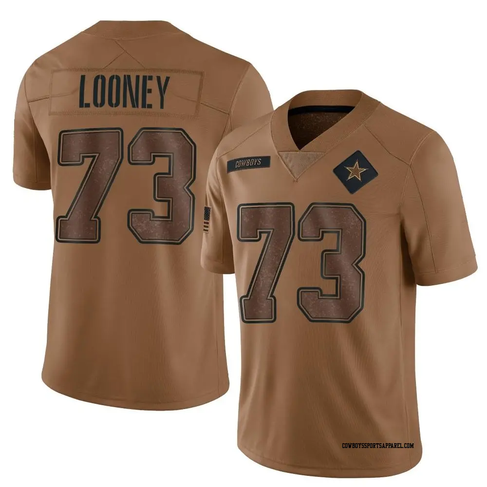 Limited Brown Men's Joe Looney Dallas Cowboys 2023 Salute To Service Jersey