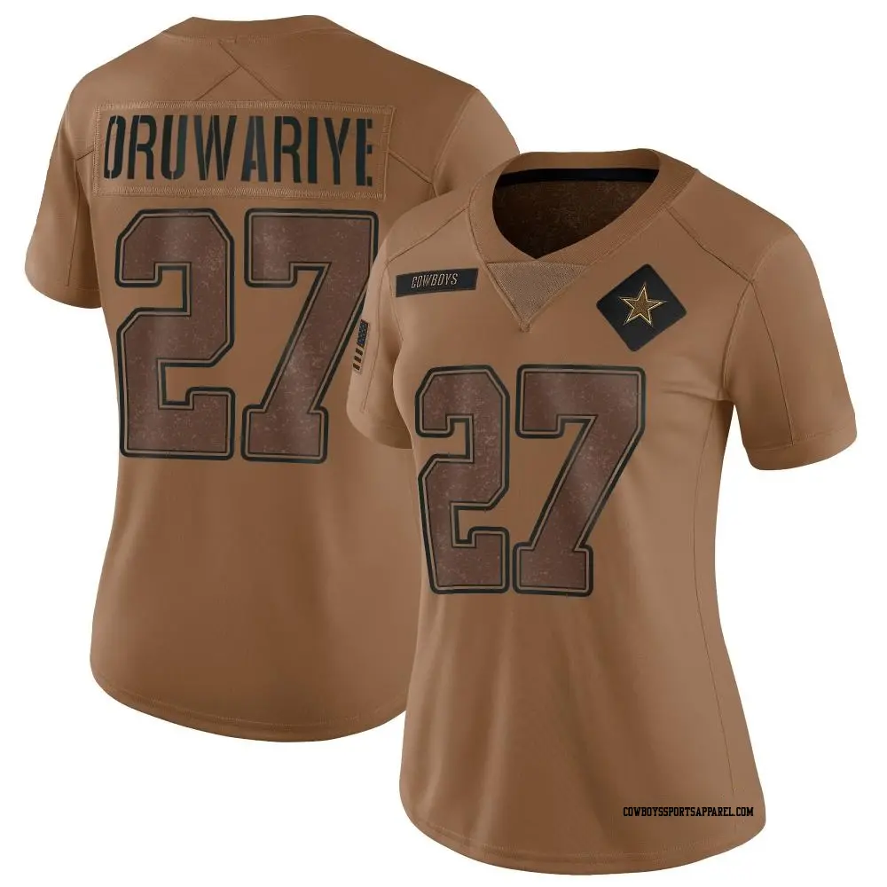 Limited Brown Women's Amani Oruwariye Dallas Cowboys 2023 Salute To Service Jersey