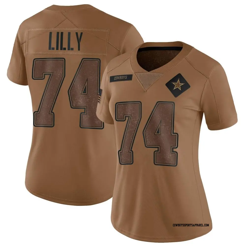 Limited Brown Women's Bob Lilly Dallas Cowboys 2023 Salute To Service Jersey