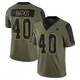 Limited Olive Men's Bill Bates Dallas Cowboys 2021 Salute To Service Jersey