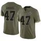 Limited Olive Men's Darius Harris Dallas Cowboys 2022 Salute To Service Jersey