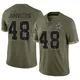 Limited Olive Men's Daryl Johnston Dallas Cowboys 2022 Salute To Service Jersey