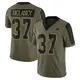 Limited Olive Men's Dee Delaney Dallas Cowboys 2021 Salute To Service Jersey