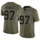 Limited Olive Men's Earnest Brown IV Dallas Cowboys 2022 Salute To Service Jersey