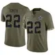 Limited Olive Men's Emmitt Smith Dallas Cowboys 2022 Salute To Service Jersey