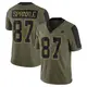 Limited Olive Men's Jeremy Sprinkle Dallas Cowboys 2021 Salute To Service Jersey