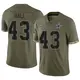 Limited Olive Men's Kemon Hall Dallas Cowboys 2022 Salute To Service Jersey