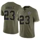 Limited Olive Men's Rico Dowdle Dallas Cowboys 2022 Salute To Service Jersey