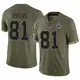 Limited Olive Men's Terrell Owens Dallas Cowboys 2022 Salute To Service Jersey