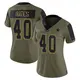 Limited Olive Women's Bill Bates Dallas Cowboys 2021 Salute To Service Jersey