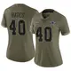 Limited Olive Women's Bill Bates Dallas Cowboys 2022 Salute To Service Jersey