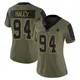 Limited Olive Women's Charles Haley Dallas Cowboys 2021 Salute To Service Jersey