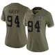 Limited Olive Women's Charles Haley Dallas Cowboys 2022 Salute To Service Jersey