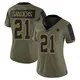 Limited Olive Women's Deion Sanders Dallas Cowboys 2021 Salute To Service Jersey