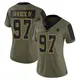 Limited Olive Women's Earnest Brown IV Dallas Cowboys 2021 Salute To Service Jersey