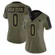 Limited Olive Women's Jack Anderson Dallas Cowboys 2021 Salute To Service Jersey