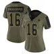 Limited Olive Women's Jalen Moreno-Cropper Dallas Cowboys 2021 Salute To Service Jersey