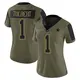 Limited Olive Women's Jalen Tolbert Dallas Cowboys 2021 Salute To Service Jersey