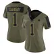 Limited Olive Women's Jonathan Garibay Dallas Cowboys 2021 Salute To Service Jersey