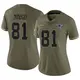 Limited Olive Women's Jonathan Mingo Dallas Cowboys 2022 Salute To Service Jersey