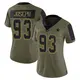 Limited Olive Women's Linval Joseph Dallas Cowboys 2021 Salute To Service Jersey