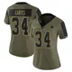 Limited Olive Women's Malik Davis Dallas Cowboys 2021 Salute To Service Jersey