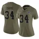 Limited Olive Women's Malik Davis Dallas Cowboys 2022 Salute To Service Jersey