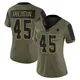 Limited Olive Women's Matt Overton Dallas Cowboys 2021 Salute To Service Jersey