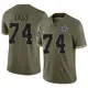 Limited Olive Youth Bob Lilly Dallas Cowboys 2022 Salute To Service Jersey