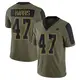 Limited Olive Youth Darius Harris Dallas Cowboys 2021 Salute To Service Jersey