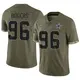 Limited Olive Youth Justin Rogers Dallas Cowboys 2022 Salute To Service Jersey