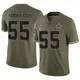 Limited Olive Youth Leighton Vander Esch Dallas Cowboys 2022 Salute To Service Jersey