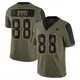 Limited Olive Youth Michael Irvin Dallas Cowboys 2021 Salute To Service Jersey